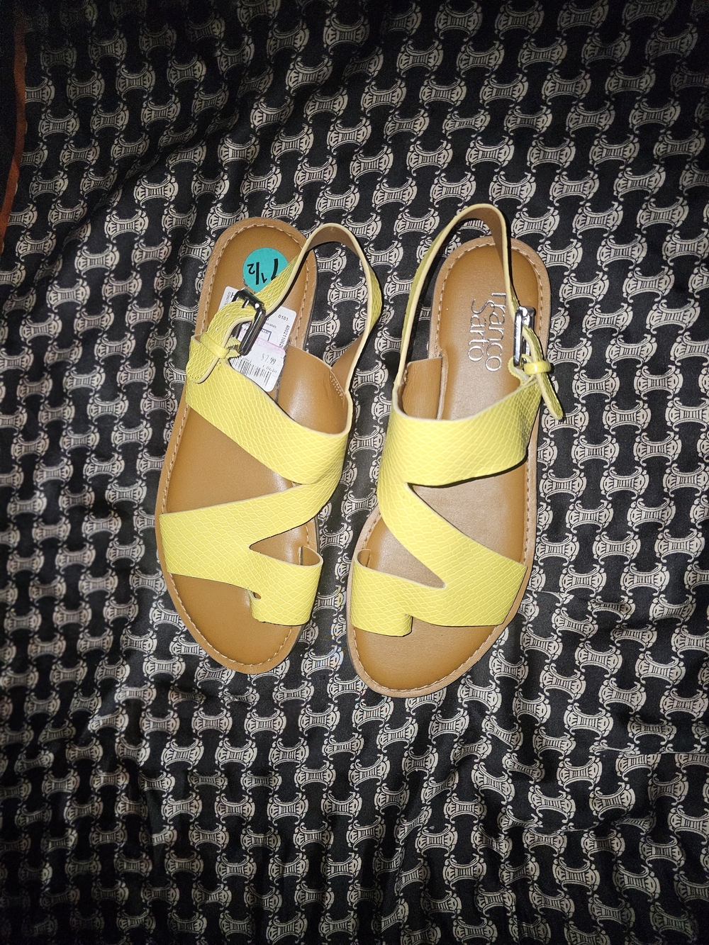 Womens Yellow Slingback Sandals
